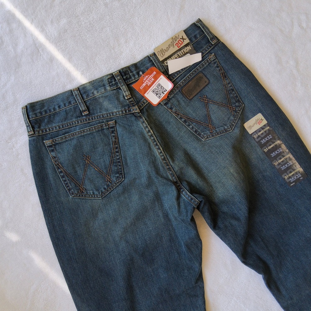 New Wrangler 20X Competition Jeans Mens 35x32 01MWXRW Relaxed Fit Western Cowboy